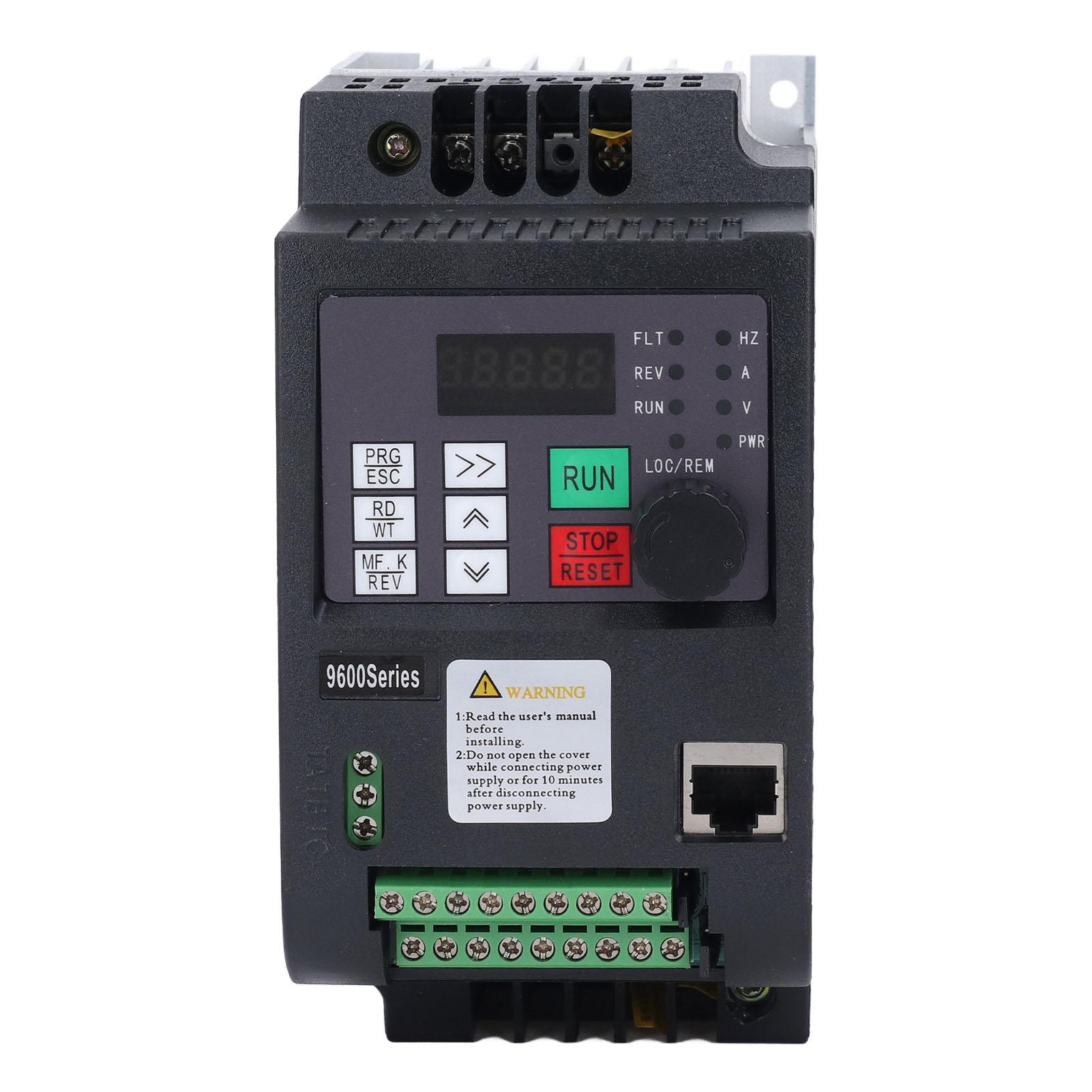 Variable Frequency Drive 0.75KW 8.4A 1PH 110V 50-60Hz Input 3PH 0-110V 0-600Hz Output Vector Frequen
Variable Frequency Drive 0.75KW 8.4A 1PH 110V 50-60Hz Input 3PH 0-110V 0-600Hz Output Vector Frequen