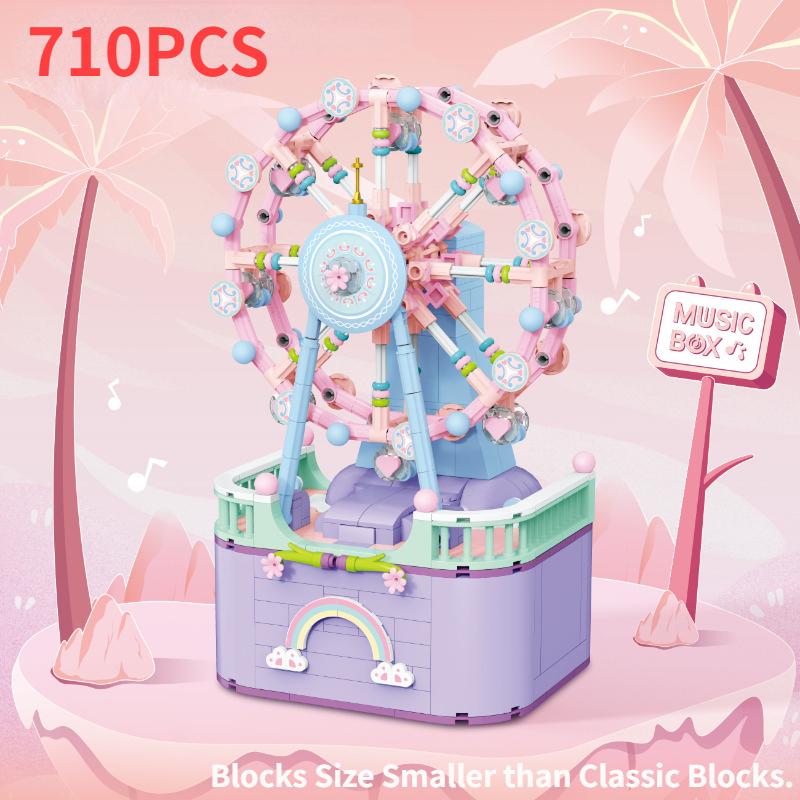 Carousel Ferris Wheel Construction Blocks Creative Music Box Model Small Blocks Toys Juguetes Para Ninos Girls Kids Birthday Present
Carousel Ferris Wheel Construction Blocks Creative Music Box Model Small Blocks Toys Juguetes Para Ninos Girls Kids Birthday Present