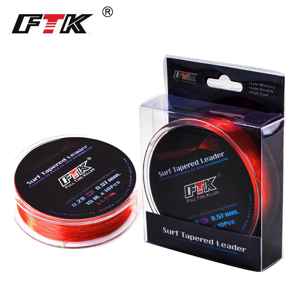Коническая поводковая леска FTK Surf 5*15 м/10*15 м, рассчитанная на максимальную дальность заброса, супер мягкая леска для рыболовных снастей
Коническая поводковая леска FTK Surf 5*15 м/10*15 м, рассчитанная на максимальную дальность заброса, супер мягкая леска для рыболовных снастей