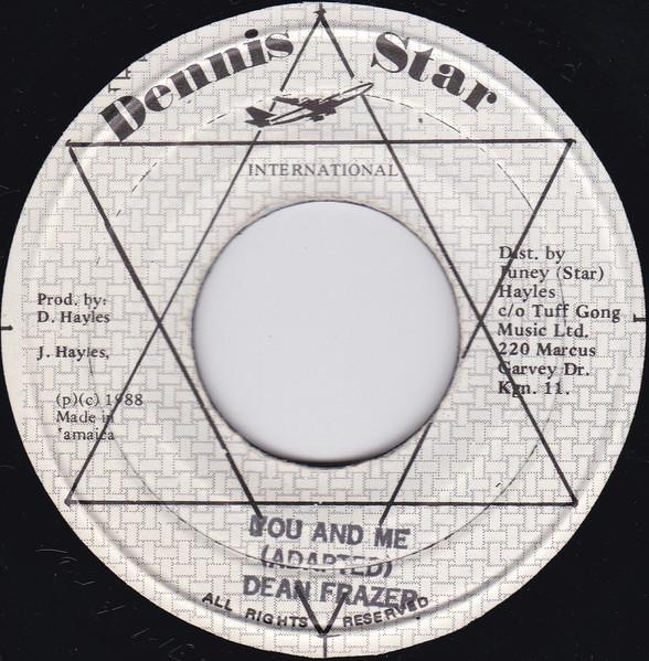 7inch Record DEAN FRASER You And Me NONE Dennis Star Int 1988 Jamaica Reggae Ska Dub Used
7inch Record DEAN FRASER You And Me NONE Dennis Star Int 1988 Jamaica Reggae Ska Dub Used