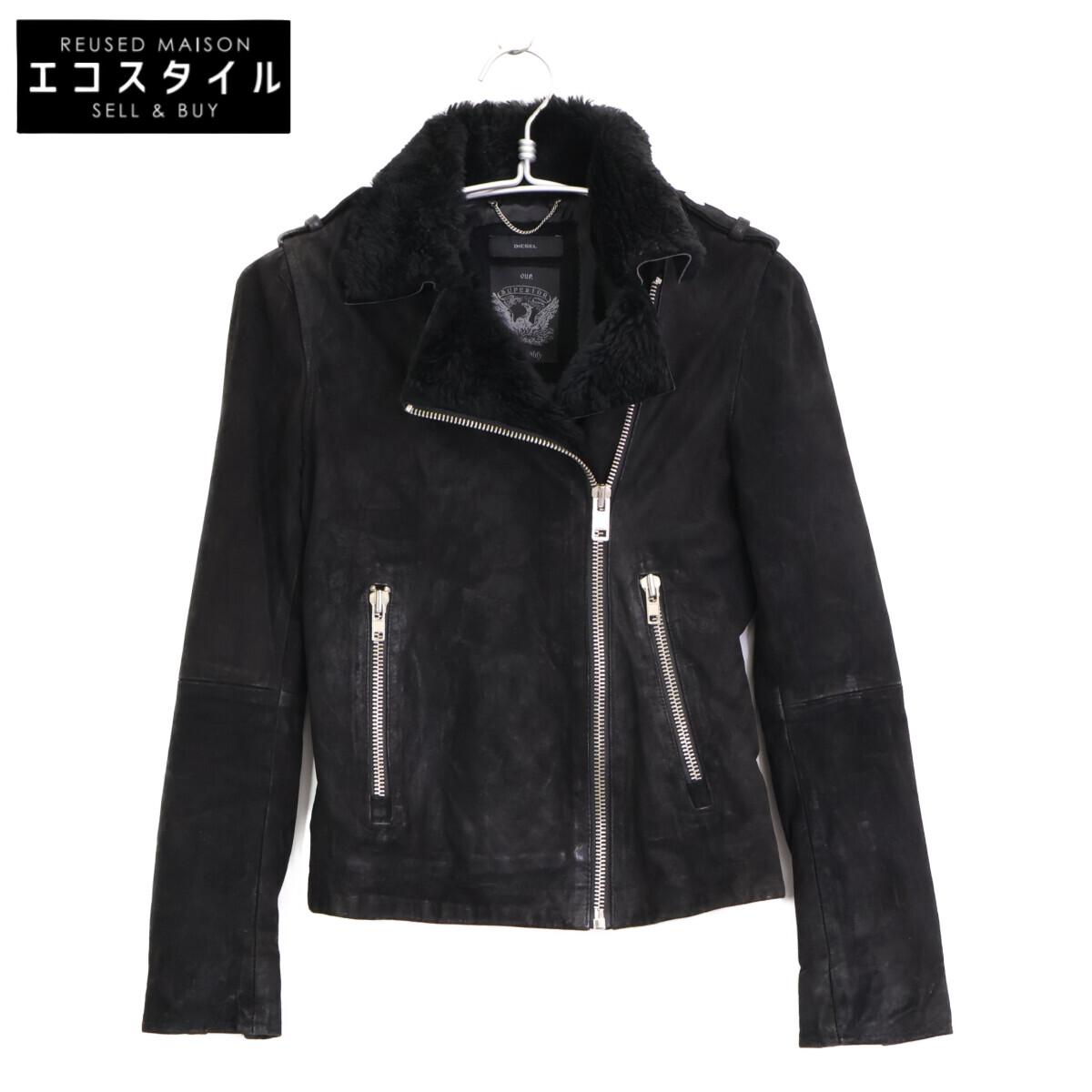 DIESEL Domestic genuine goatskin riders jacket Jacket XXS blackUsed
DIESEL Domestic genuine goatskin riders jacket Jacket XXS blackUsed