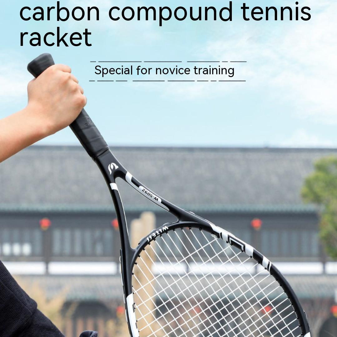 Full carbon tennis racket for college students beginner single double tennis racket carbon fiber training set
Full carbon tennis racket for college students beginner single double tennis racket carbon fiber training set