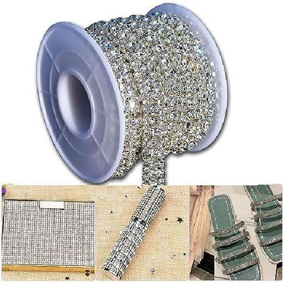 LRESJJIUJ 1 roll Transparent Crystal Rhinestone Closed Chain Trimming Claw Chain Decoration Cup Chain Loose Craft Jewelry Production DIY Wedding 2mm
LRESJJIUJ 1 roll Transparent Crystal Rhinestone Closed Chain Trimming Claw Chain Decoration Cup Chain Loose Craft Jewelry Production DIY Wedding 2mm