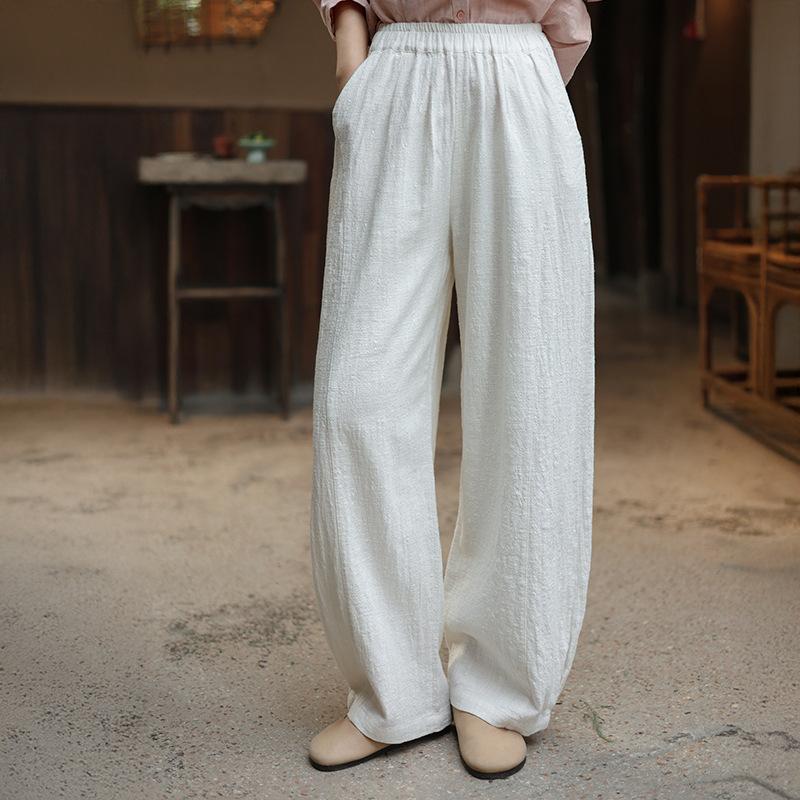 Johnature Women Vintage Straight Pants Spring Solid Color Chinese Style Trousers Elastic Waist Pants XXL білий
Johnature Women Vintage Straight Pants Spring Solid Color Chinese Style Trousers Elastic Waist Pants XXL білий