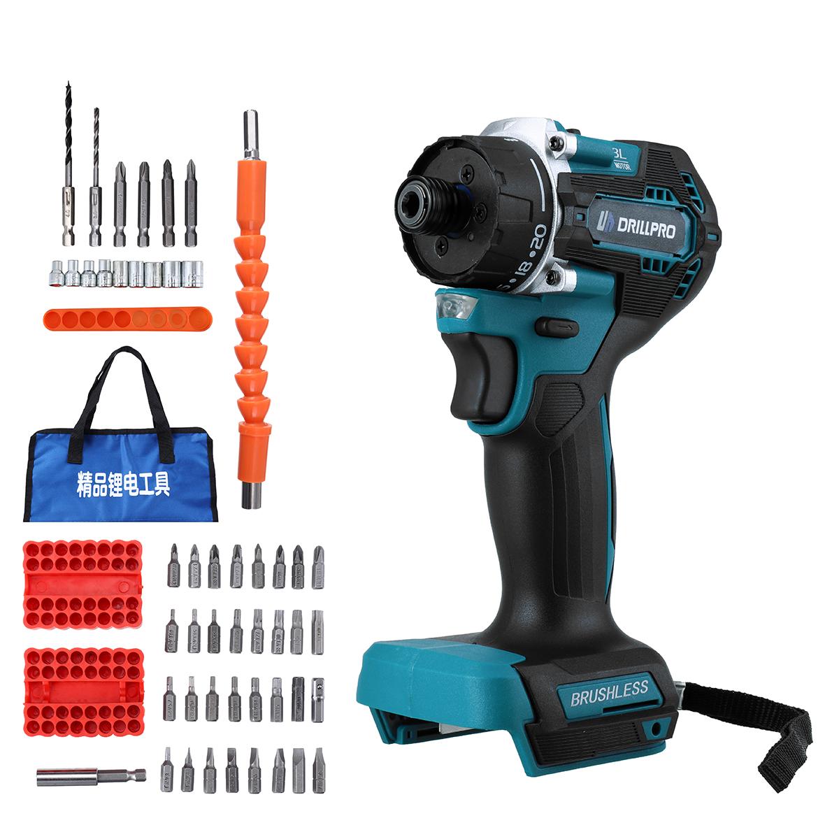 Бесщеточная электрическая отвертка Drillpro 20+1, 1000 Вт, 27-280 нм, двухскоростная, для батарей 18 В, с аксессуарами 7/46 шт.
Бесщеточная электрическая отвертка Drillpro 20+1, 1000 Вт, 27-280 нм, двухскоростная, для батарей 18 В, с аксессуарами 7/46 шт.