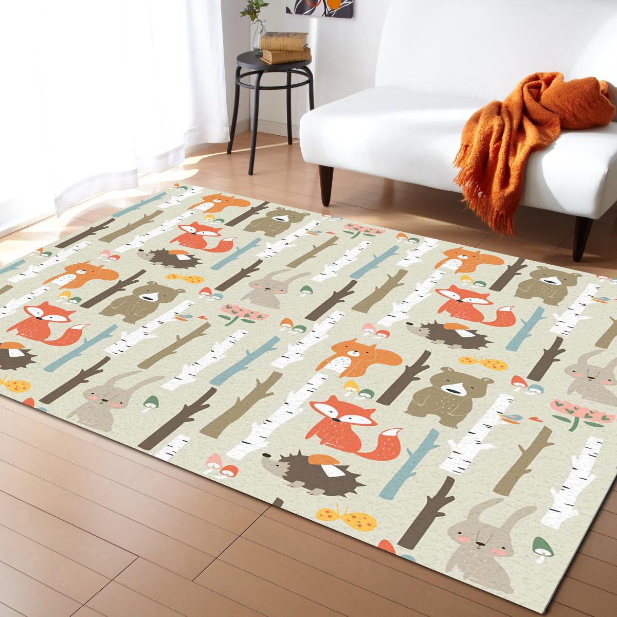 Cartoon Forest Animal Carpet Tree Fox Bear Rabbit Child Carpets for Bedroom Modern Home Large Area Rug for Living Room Floor Mat 40x60cm 16x24 inch
Cartoon Forest Animal Carpet Tree Fox Bear Rabbit Child Carpets for Bedroom Modern Home Large Area Rug for Living Room Floor Mat 40x60cm 16x24 inch