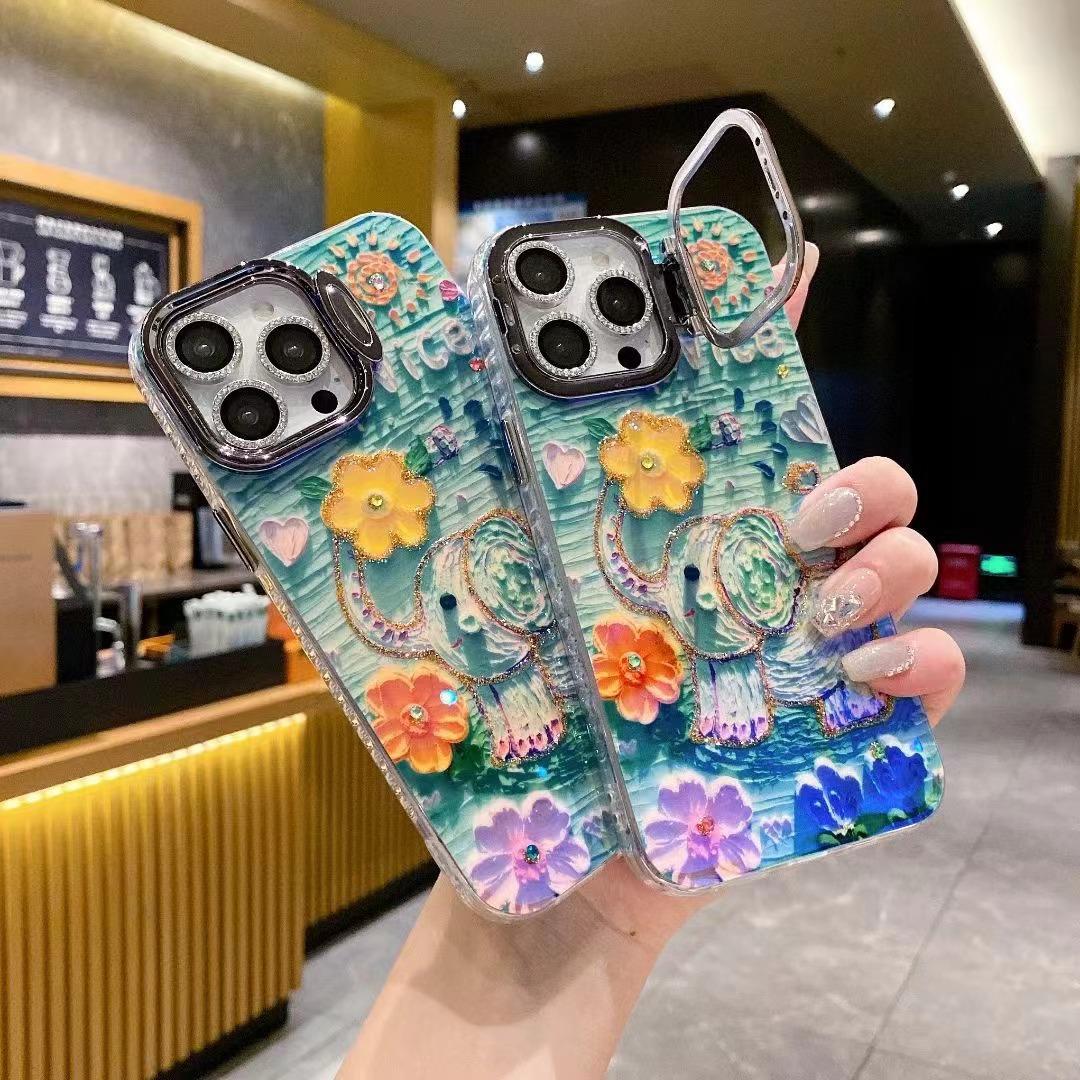 Applicable To IPhone16proMax Blu-ray Flower Elephant Mobile Phone Case Lens Stand Apple 15 Anti-fall Protection Case iPhone16plus
Applicable To IPhone16proMax Blu-ray Flower Elephant Mobile Phone Case Lens Stand Apple 15 Anti-fall Protection Case iPhone16plus