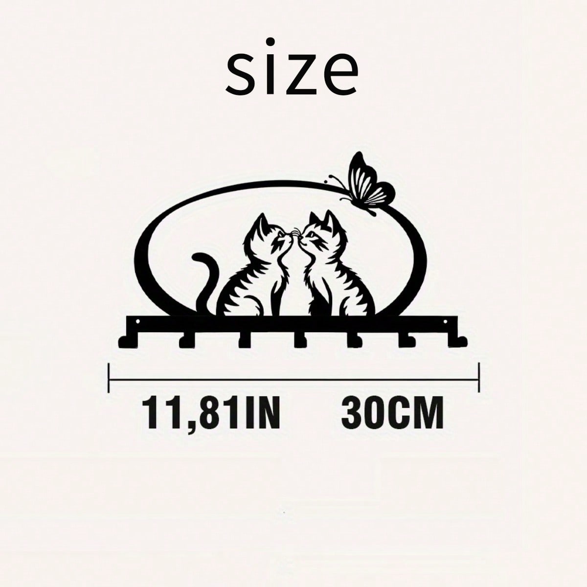 Kissing Cat Key Hooks Set Wall Mounted Rustproof Key Holder Towel Organizer Kitchen Utensil Hanger Home Decor 18x30
Kissing Cat Key Hooks Set Wall Mounted Rustproof Key Holder Towel Organizer Kitchen Utensil Hanger Home Decor 18x30