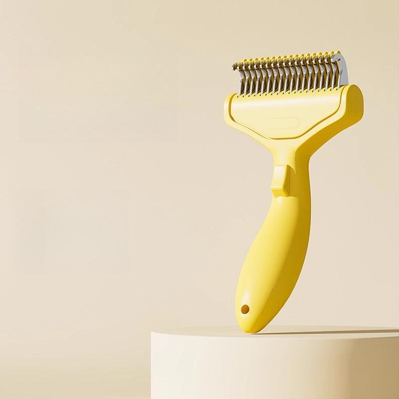 Pet Dematting Comb For Cat Special Deshedding Brush For Dog Thinning Brush Stainless Steel Cat Hair Cleaning Brush Grooming Tool лимонно-жовтий колір
Pet Dematting Comb For Cat Special Deshedding Brush For Dog Thinning Brush Stainless Steel Cat Hair Cleaning Brush Grooming Tool лимонно-жовтий колір