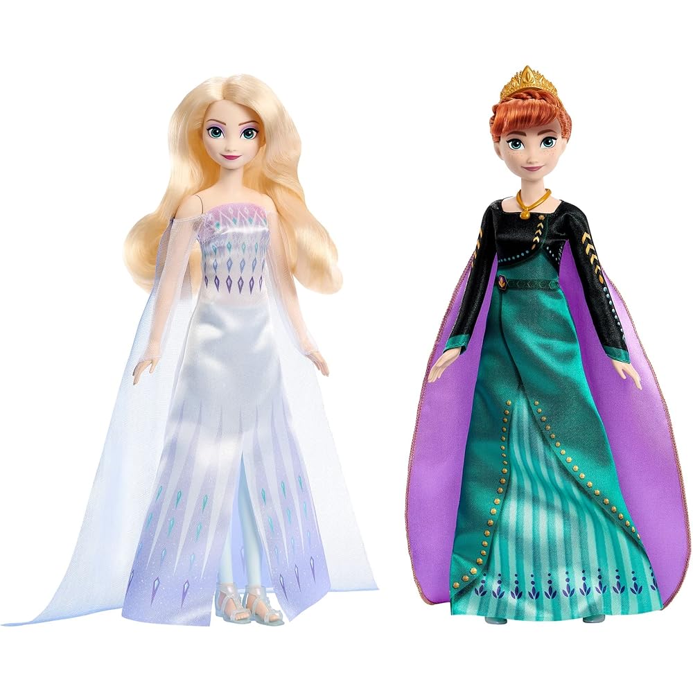 Mattel Disney Frozen Anna and Elsa Doll Set 2 Pieces Dress-Up Dolls for Ages 3 and Up
Mattel Disney Frozen Anna and Elsa Doll Set 2 Pieces Dress-Up Dolls for Ages 3 and Up