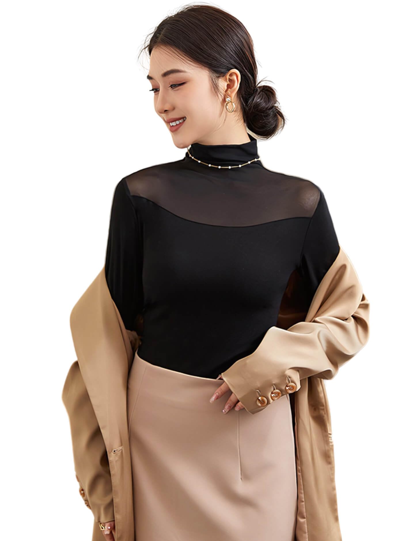 Yuoku С длинным рукавом Сетка и Однотонный Тонкий и Идеальный для Повседневной Носки и Бальных Танцев Прозрачная Утягивающая Майка для Весны и Осени Высокий Женский Высокий Воротник
Yuoku С длинным рукавом Сетка и Однотонный Тонкий и Идеальный для Повседневной Носки и Бальных Танцев Прозрачная Утягивающая Майка для Весны и Осени Высокий Женский Высокий Воротник