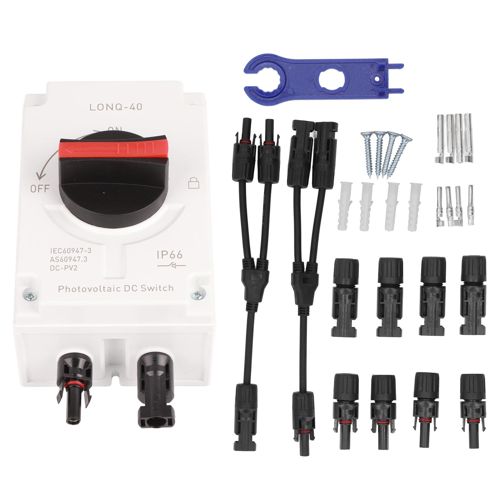 Photovoltaic DC Isolator Solar Switch IP66 Waterproof Insulated Switch for Solar Powered RV 1200V
Photovoltaic DC Isolator Solar Switch IP66 Waterproof Insulated Switch for Solar Powered RV 1200V