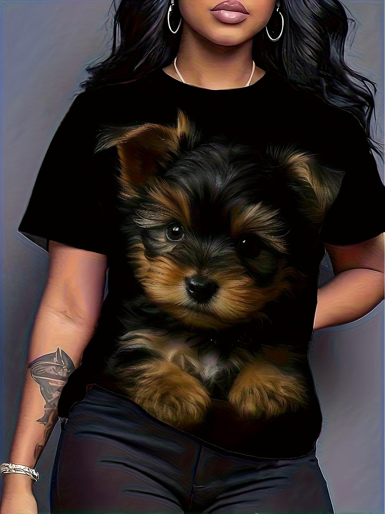 Women S Black Short-Sleeve T-Shirt Featuring a Print of a Yorkshire Puppy. Designed in a Cute Pet Style with a Relaxed Fit And a Charming Dog Pattern 3XL дубильна кора
Women S Black Short-Sleeve T-Shirt Featuring a Print of a Yorkshire Puppy. Designed in a Cute Pet Style with a Relaxed Fit And a Charming Dog Pattern 3XL дубильна кора
