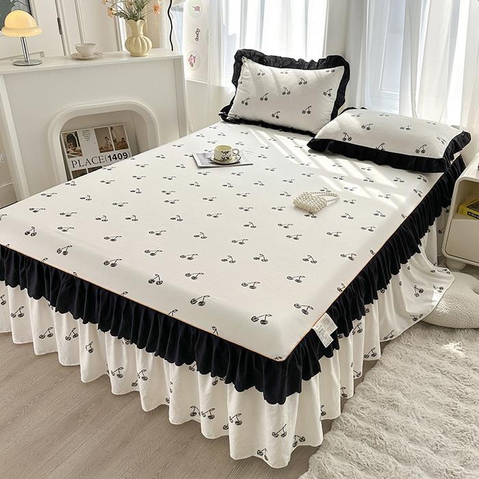 new French black lace bed skirt single/three-piece set four-season universal with skirt bed circumference 180x200cm 3pcs вишня
new French black lace bed skirt single/three-piece set four-season universal with skirt bed circumference 180x200cm 3pcs вишня