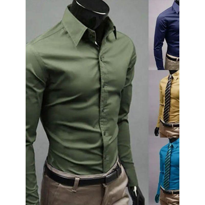 Men s Long Sleeve Solid Color Shirt Men Long Sleeves Polo Collar Solid Color Shirt Khaki XXXL
Men s Long Sleeve Solid Color Shirt Men Long Sleeves Polo Collar Solid Color Shirt Khaki XXXL