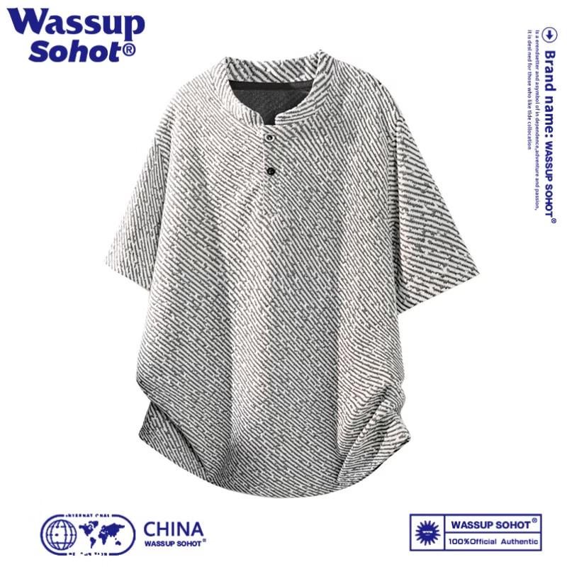 Wassup Sohot Men s Striped Henley Short Sleeve T-Shirt 5XL
Wassup Sohot Men s Striped Henley Short Sleeve T-Shirt 5XL