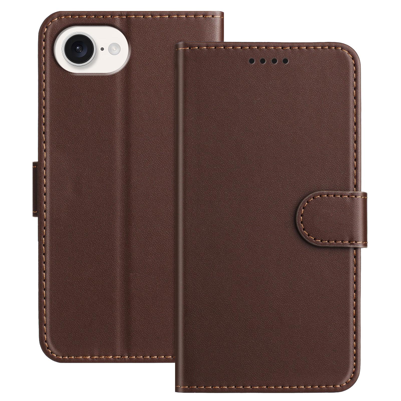 For iPhone 16e Leather Case Wallet Stand Solid Color Anti Drop Phone Cover Brown
For iPhone 16e Leather Case Wallet Stand Solid Color Anti Drop Phone Cover Brown