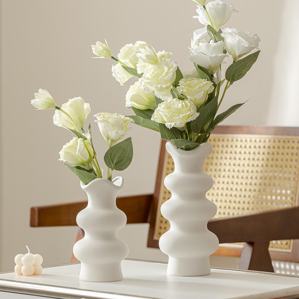 White Ceramic Vases for Home Decor 8.3 Inch, Abstract Minimalist Vase for Pampas Grass, Boho Flower Vase, Aest
White Ceramic Vases for Home Decor 8.3 Inch, Abstract Minimalist Vase for Pampas Grass, Boho Flower Vase, Aest