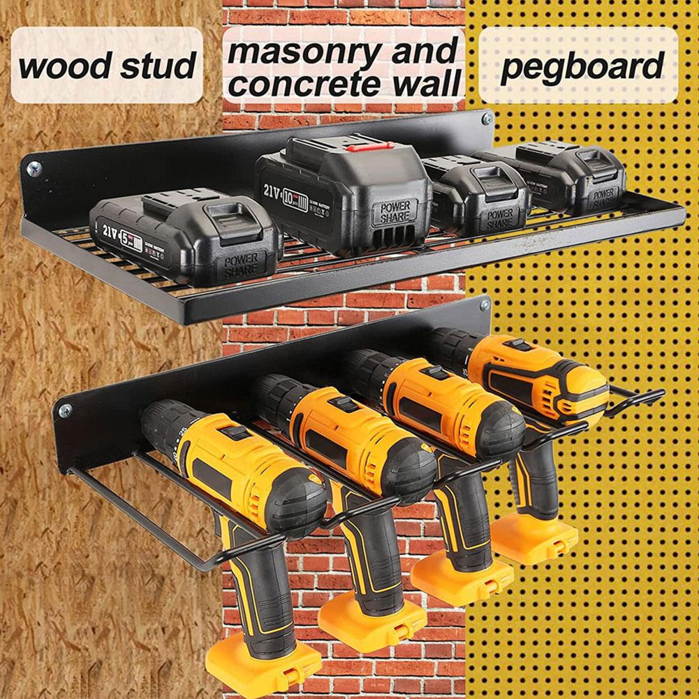 Upper+Lower Layer Wall Mount Power Tool Storage Rack for Drills Screwdrivers Space Saving Metal Shelf Type A
Upper+Lower Layer Wall Mount Power Tool Storage Rack for Drills Screwdrivers Space Saving Metal Shelf Type A