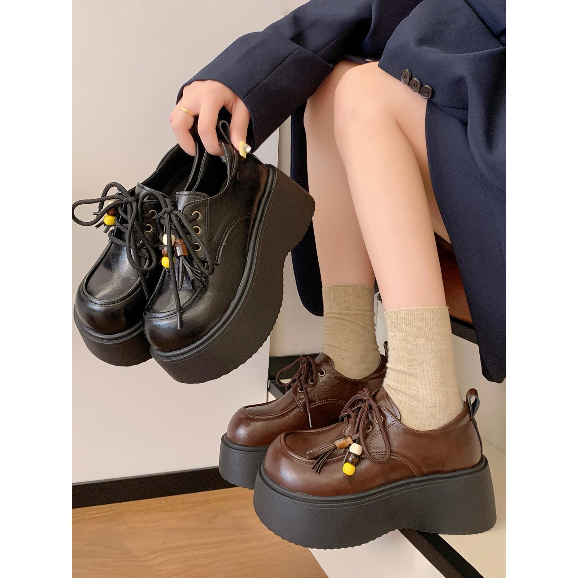 Brown small man heightened platform small leather shoes 2026 spring and autumn with skirts versatile single shoes 40
Brown small man heightened platform small leather shoes 2026 spring and autumn with skirts versatile single shoes 40
