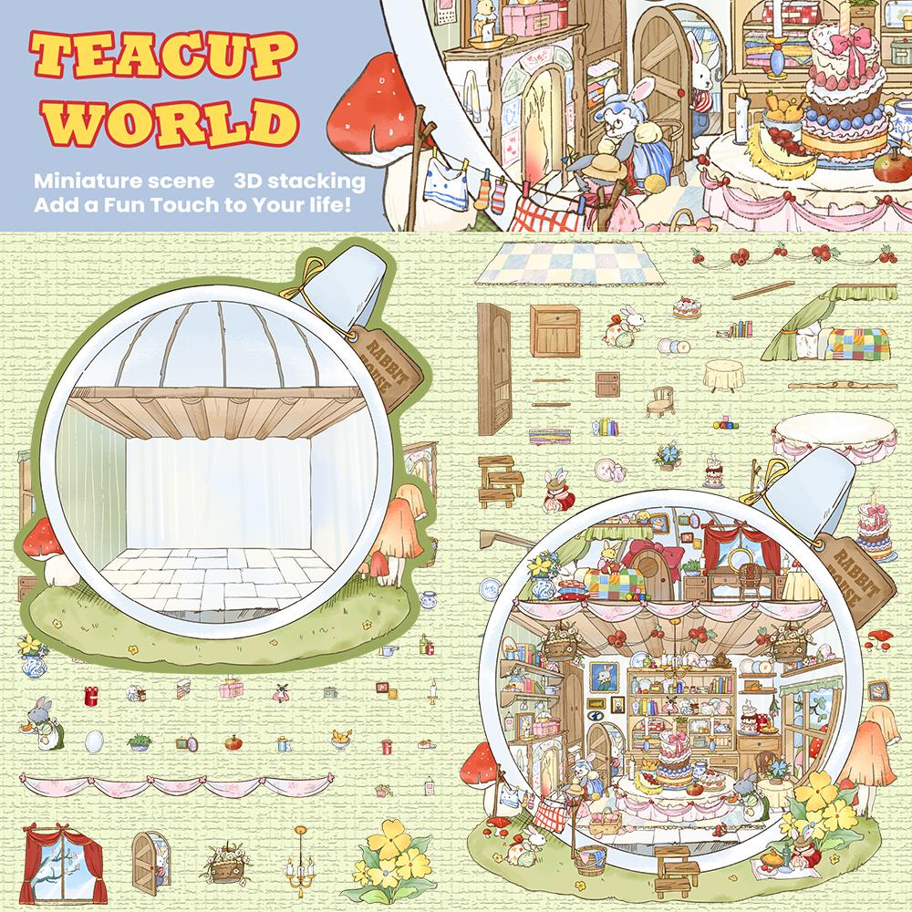 2PCS Teacup World Landscape Sticker Cartoon Landscaping Home Harajuku Skateboard Cafe Wall Decompression Living Room Stickers
2PCS Teacup World Landscape Sticker Cartoon Landscaping Home Harajuku Skateboard Cafe Wall Decompression Living Room Stickers