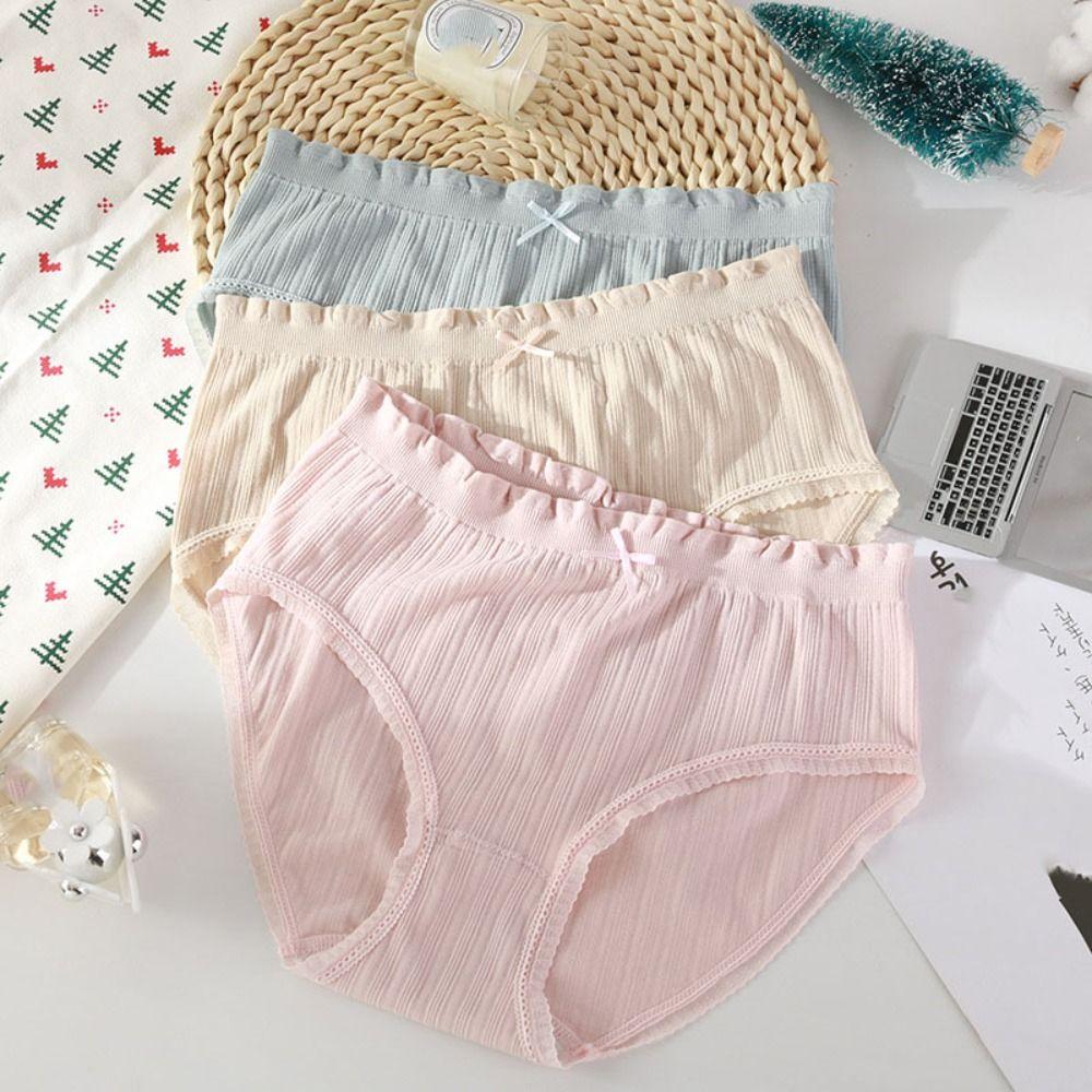 4Pcs Mid Waist Seamless Briefs Cotton Crotch Underwear for Women Lace Bowknot Panties Gifts 4Pcs
4Pcs Mid Waist Seamless Briefs Cotton Crotch Underwear for Women Lace Bowknot Panties Gifts 4Pcs