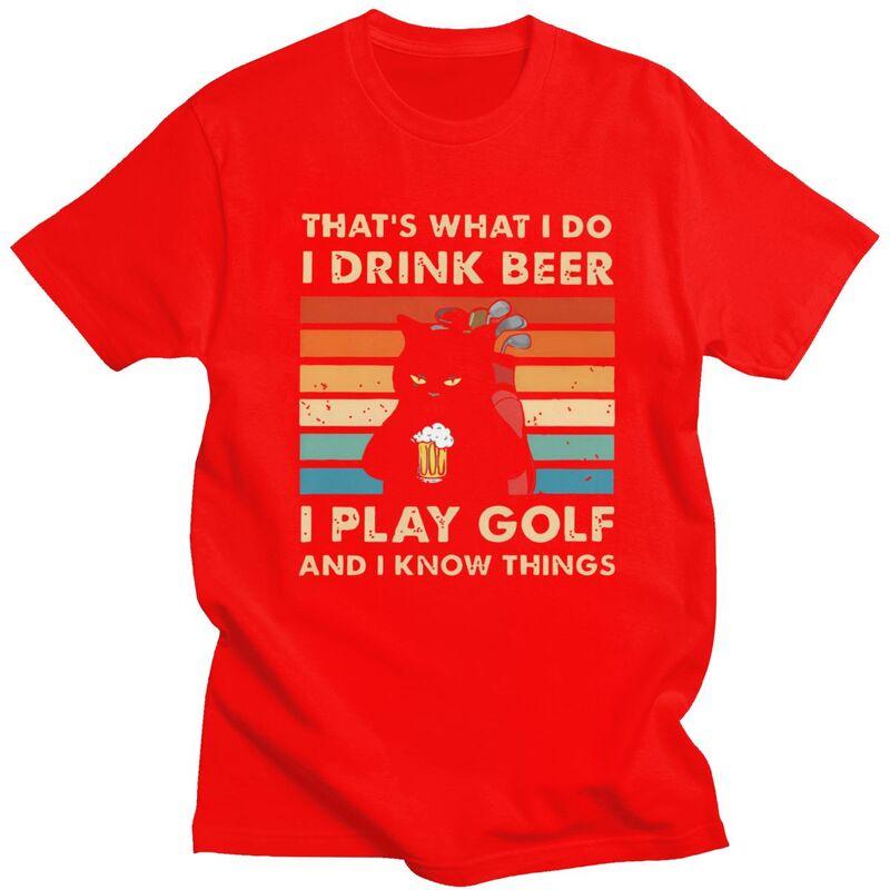 Thats What I Do I Play Golf I Drink Beer And I Know Things Funny Cat T Shirt for Men Tshirt Casual Tee Tshirts Loose Fit S
Thats What I Do I Play Golf I Drink Beer And I Know Things Funny Cat T Shirt for Men Tshirt Casual Tee Tshirts Loose Fit S