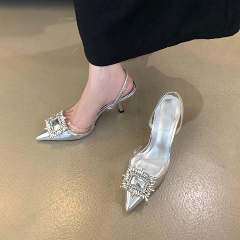 Silver high heels early spring new versatile thin heel pointed bag head rhinestone square buckle women s sandals 34 срібний
Silver high heels early spring new versatile thin heel pointed bag head rhinestone square buckle women s sandals 34 срібний