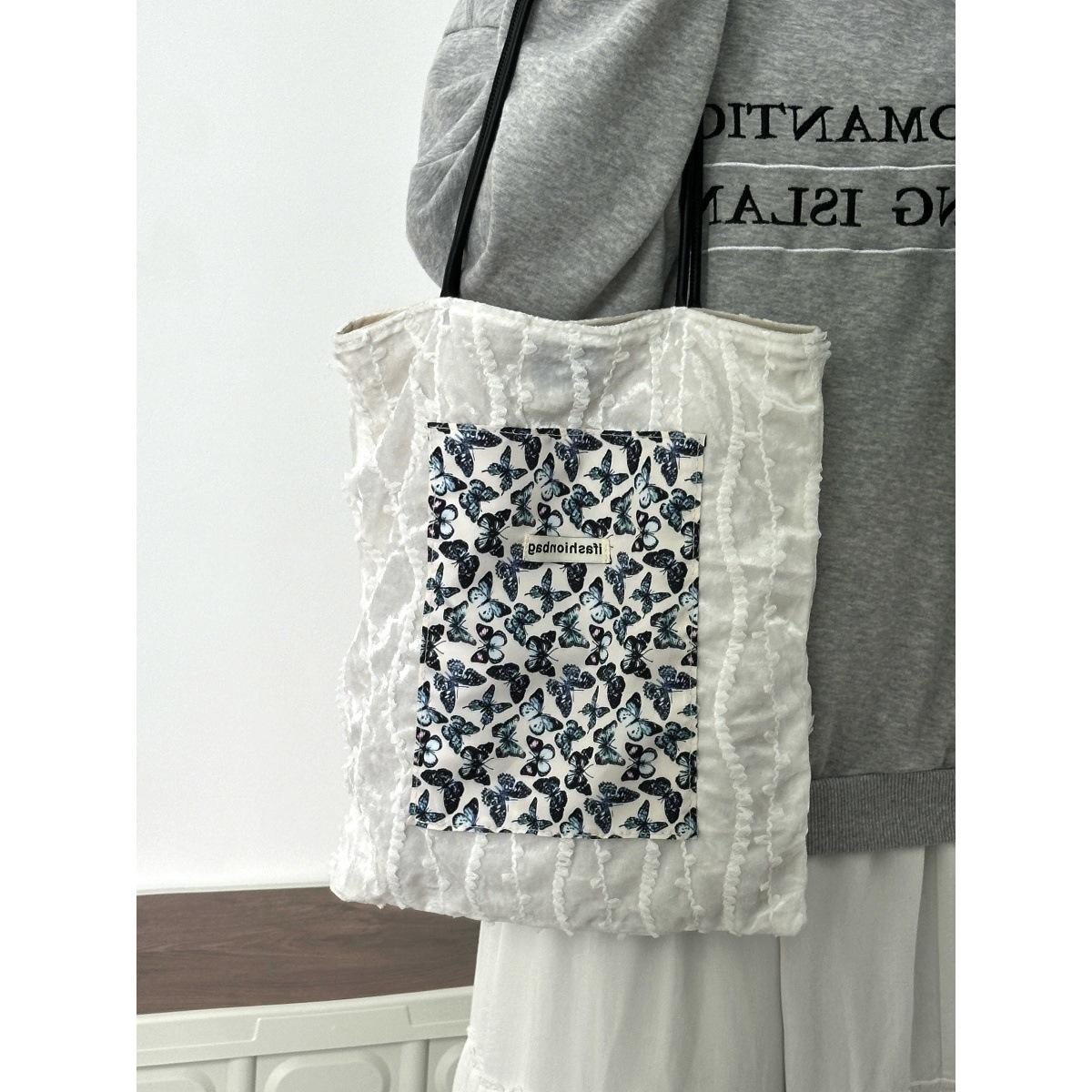Сумка-тоут Star Song Qian Butterfly Velvet Lace Canvas Bag Niche через плечо Commuter Underarm Tote Bag для женщин белый
Сумка-тоут Star Song Qian Butterfly Velvet Lace Canvas Bag Niche через плечо Commuter Underarm Tote Bag для женщин белый