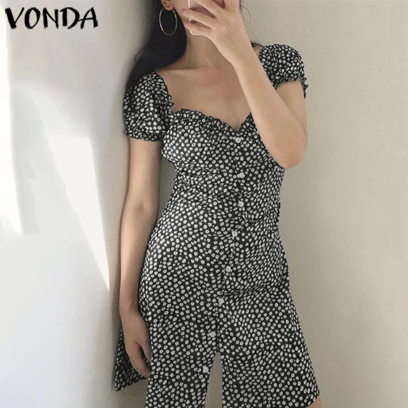 VONDA летнее женское короткое платье с коротким рукавом и цветочным принтом на пуговицах
VONDA летнее женское короткое платье с коротким рукавом и цветочным принтом на пуговицах