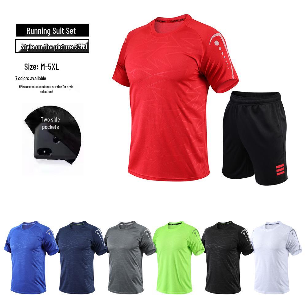 Men s Summer Quick-Dry Two-Piece Sportswear Set: Loose Round Neck T-Shirt & Fitness Shorts. M (160-165cm)
Men s Summer Quick-Dry Two-Piece Sportswear Set: Loose Round Neck T-Shirt & Fitness Shorts. M (160-165cm)