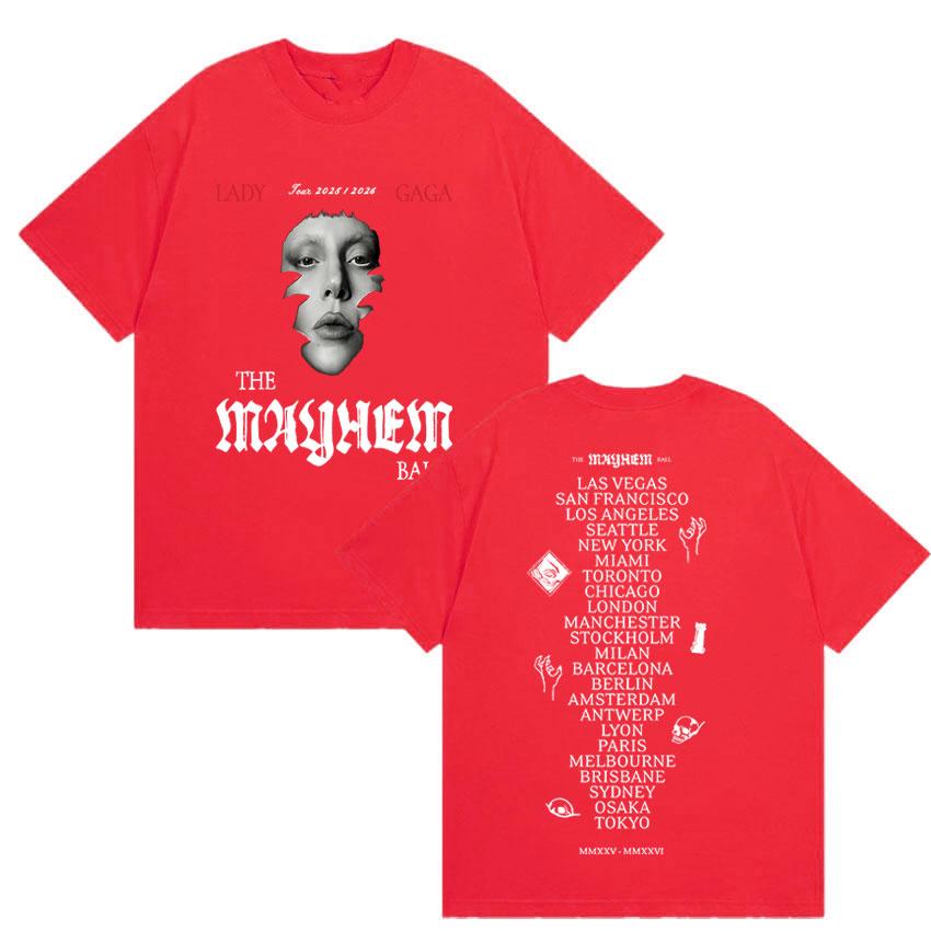 2025 Summer Lady Gaga The Mayhem Ball Album Fans Gift TShirt Unisex Womens Vintage High Quality 100 Pure Cotton Printed Tshirt S
2025 Summer Lady Gaga The Mayhem Ball Album Fans Gift TShirt Unisex Womens Vintage High Quality 100 Pure Cotton Printed Tshirt S