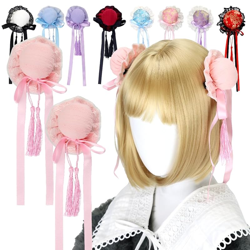 Glamystic bun hair ornament Set of 2 left and right china girl cosplay costume (pink)
Glamystic bun hair ornament Set of 2 left and right china girl cosplay costume (pink)