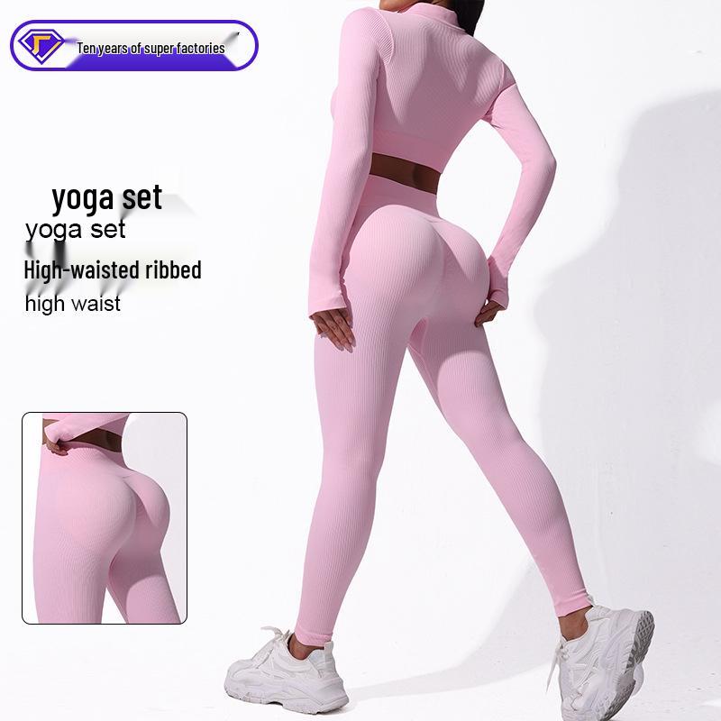 Women s Ribbed Yoga Suit: Thumb Hole Half-Zip Pullover & Running Tights Set Medium рожевий
Women s Ribbed Yoga Suit: Thumb Hole Half-Zip Pullover & Running Tights Set Medium рожевий