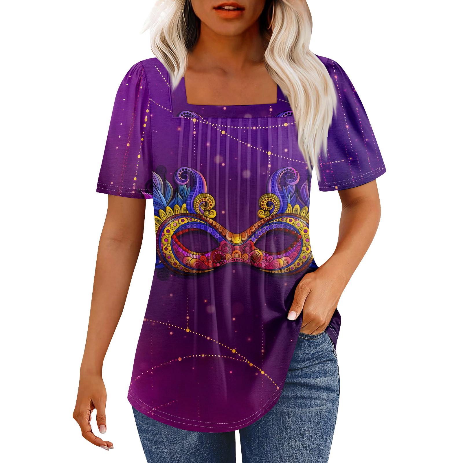 Футболки для женщин, плиссированные, с квадратным вырезом, нарядные, повседневные, блузки с принтом, с коротким рукавом, летние топы свободного кроя L
Футболки для женщин, плиссированные, с квадратным вырезом, нарядные, повседневные, блузки с принтом, с коротким рукавом, летние топы свободного кроя L