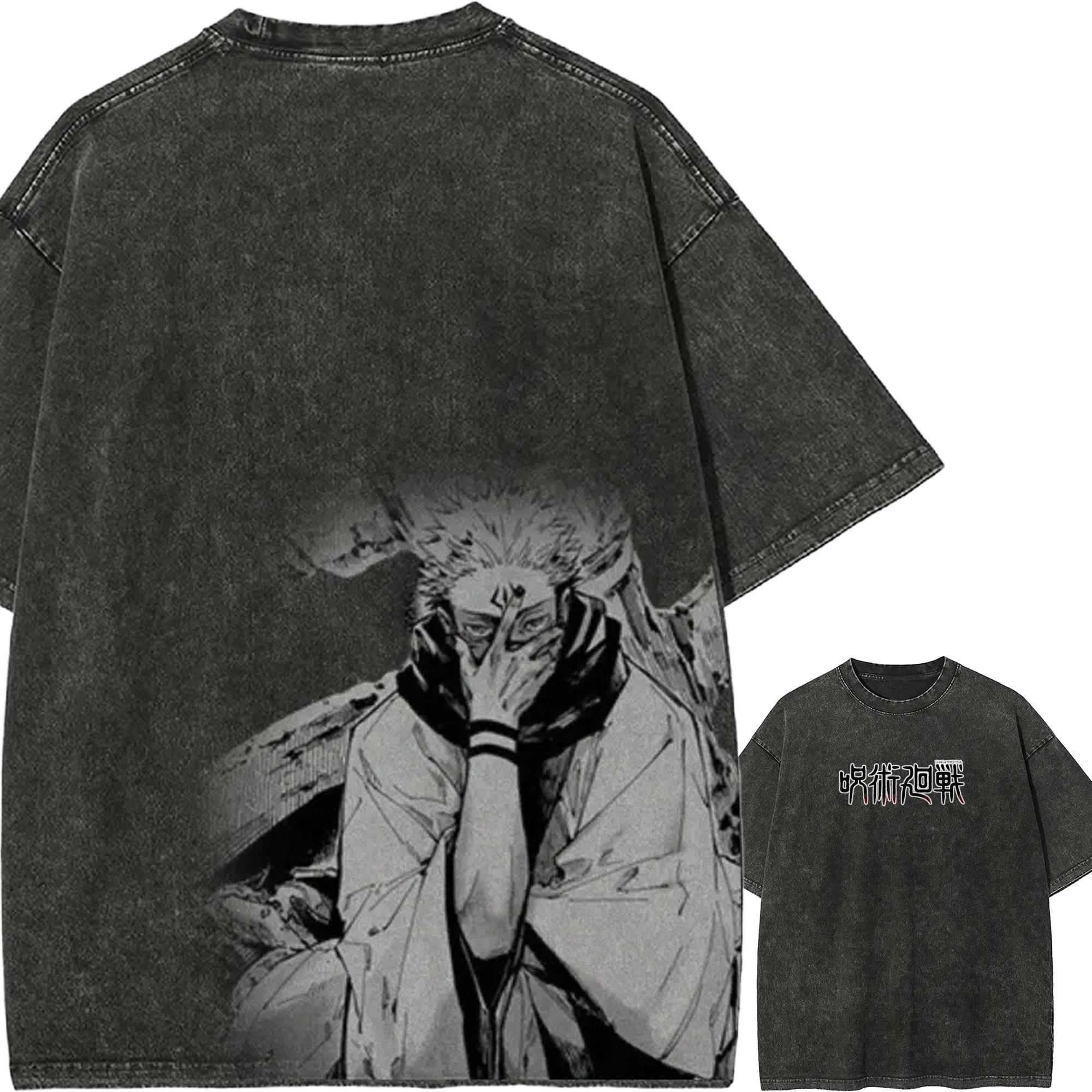 Ryomen Sukuna Kimono T-shirt Jujutsu Kaisen Tee Vintage Washed Oversized Retro Anime Harajuku Streetwear Graphic Manga Mens Tops M
Ryomen Sukuna Kimono T-shirt Jujutsu Kaisen Tee Vintage Washed Oversized Retro Anime Harajuku Streetwear Graphic Manga Mens Tops M