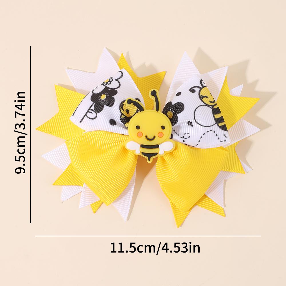 2Pcs Cartoon Floral Print Bow Hairpin Elegant Soft Gel Bee Hair Clip Back To School For Baby Girl Children Accessories Headdress
2Pcs Cartoon Floral Print Bow Hairpin Elegant Soft Gel Bee Hair Clip Back To School For Baby Girl Children Accessories Headdress