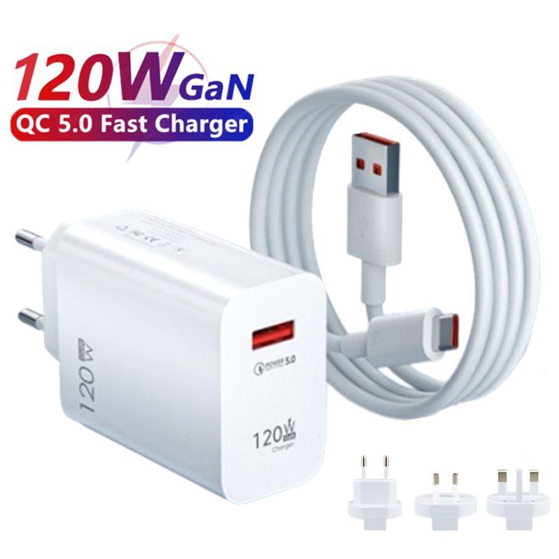 120W USB Fast Charger Quick Charge 5.0 EU/US/UK Plug Phone Charger Type-C Cable For Samsung Xiaomi QC3.0 USB Wall Charger US White
120W USB Fast Charger Quick Charge 5.0 EU/US/UK Plug Phone Charger Type-C Cable For Samsung Xiaomi QC3.0 USB Wall Charger US White