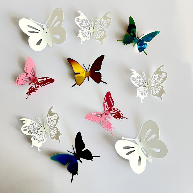 3D Stainless Steel Butterfly Wall Decor Stickers - 10pcs Set for Home & TV Background
3D Stainless Steel Butterfly Wall Decor Stickers - 10pcs Set for Home & TV Background