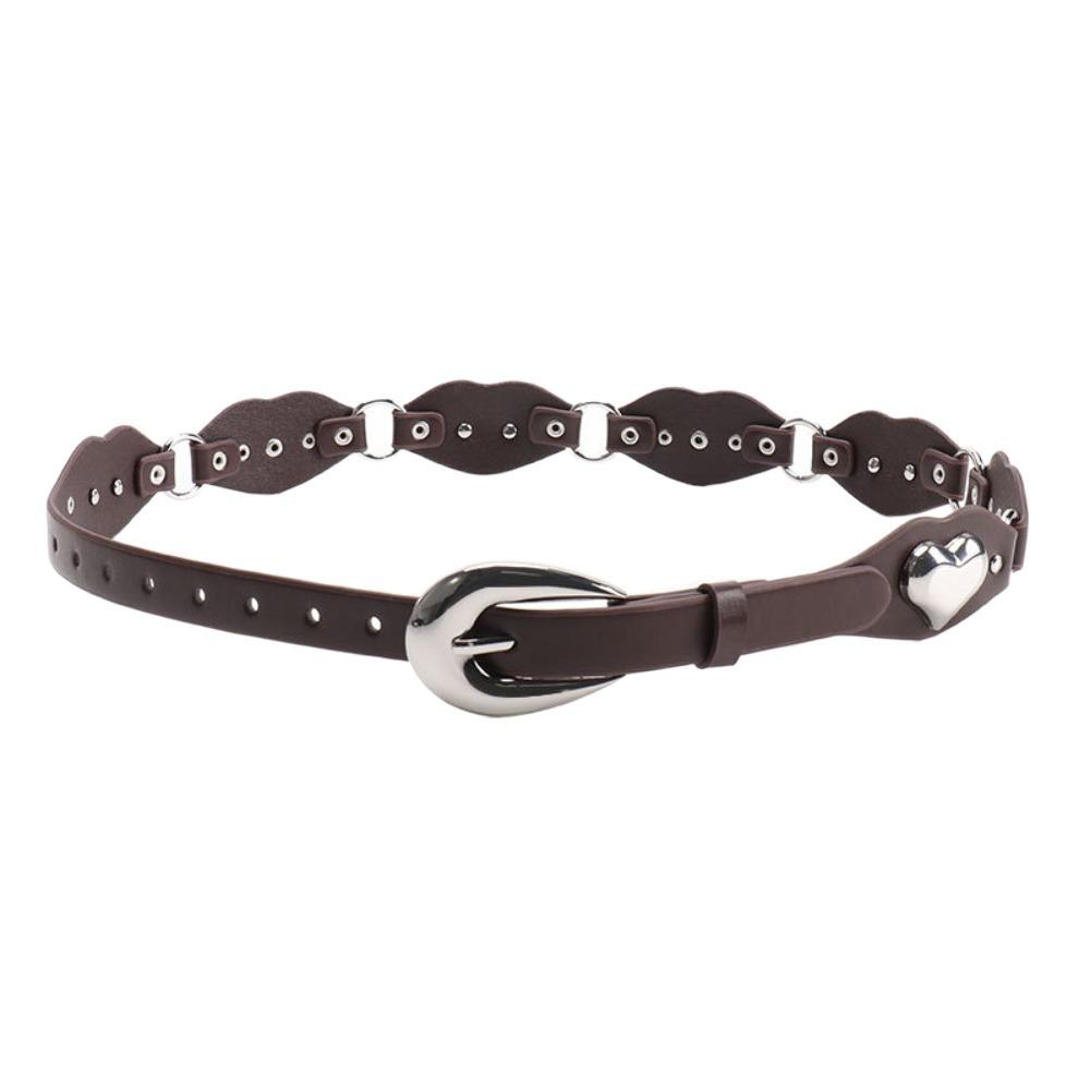 Punk Style Heart Rivet Belt Personalized Design Black Leather Waistbands for Gift кавовий
Punk Style Heart Rivet Belt Personalized Design Black Leather Waistbands for Gift кавовий