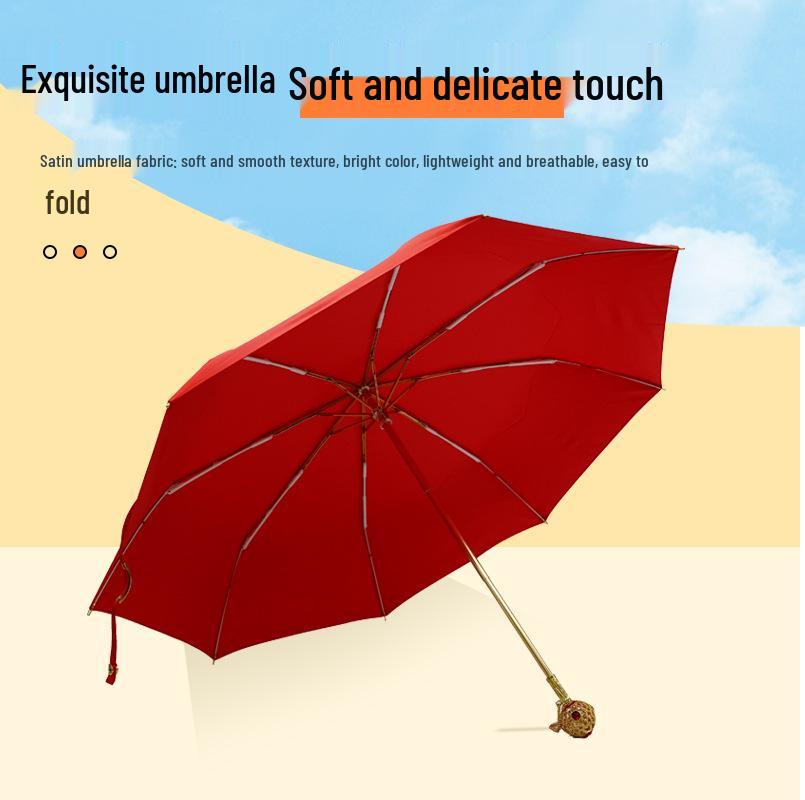 Red Compact Automatic Folding Sun & Rain Umbrella with Women s Satin Sunshade Protection 21-inch 8 ribs 3-fold umbrella червоний
Red Compact Automatic Folding Sun & Rain Umbrella with Women s Satin Sunshade Protection 21-inch 8 ribs 3-fold umbrella червоний