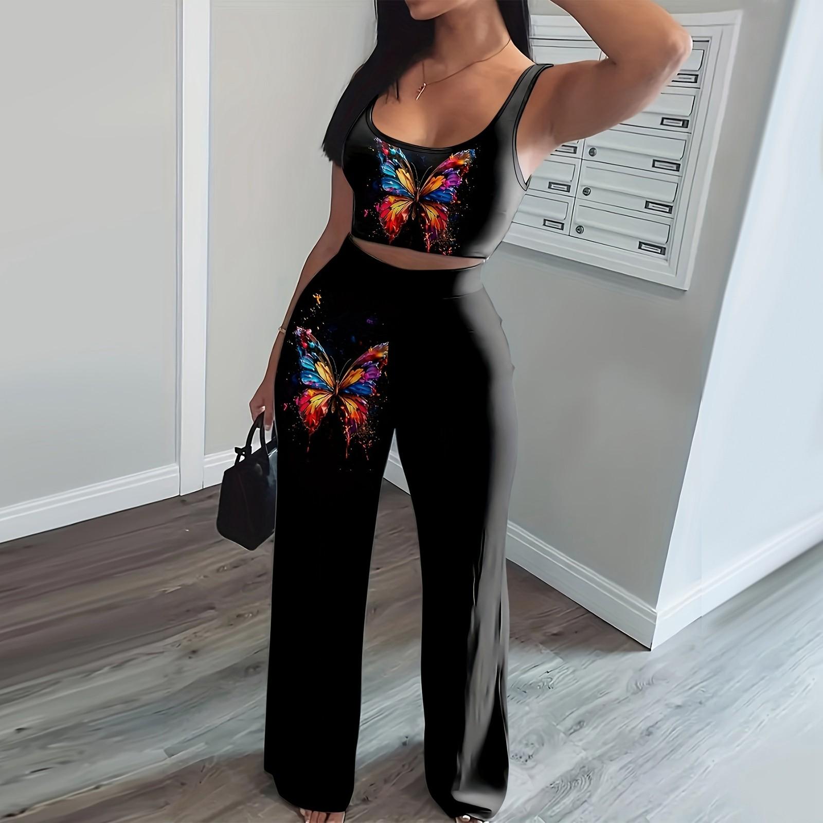 Женский повседневный и модный комплект из двух предметов: жилет без рукавов и брюки с принтом L чёрный
Женский повседневный и модный комплект из двух предметов: жилет без рукавов и брюки с принтом L чёрный