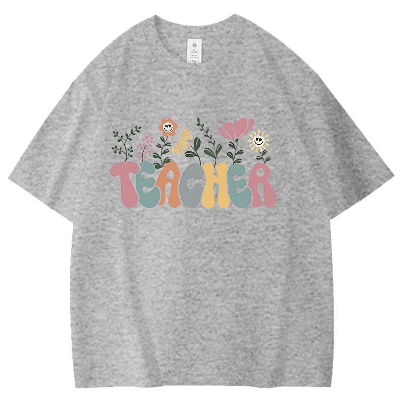 Little Flower Print Tshirt Summer 100cotton Fashion Casual Teacher Letter Short Sleeve Round Neck Tops WomenUnisexs Tshirts Fun S
Little Flower Print Tshirt Summer 100cotton Fashion Casual Teacher Letter Short Sleeve Round Neck Tops WomenUnisexs Tshirts Fun S