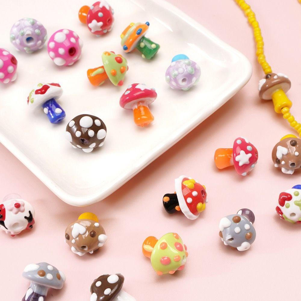 Cartoon Mushroom Glass Loose Beads Colorful Jewelry Making Material DIY Accessories Style10
Cartoon Mushroom Glass Loose Beads Colorful Jewelry Making Material DIY Accessories Style10