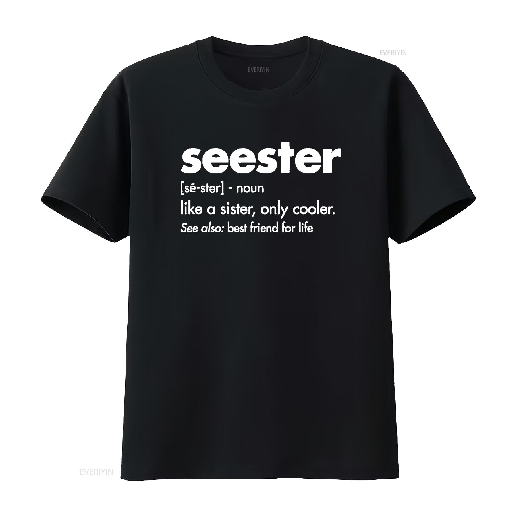 Seester Definition Mom Sister Friend Womens T Shirt Black vintage Washed Stylish fashion Top For Everyday Wear streetwear Soft 4XL
Seester Definition Mom Sister Friend Womens T Shirt Black vintage Washed Stylish fashion Top For Everyday Wear streetwear Soft 4XL