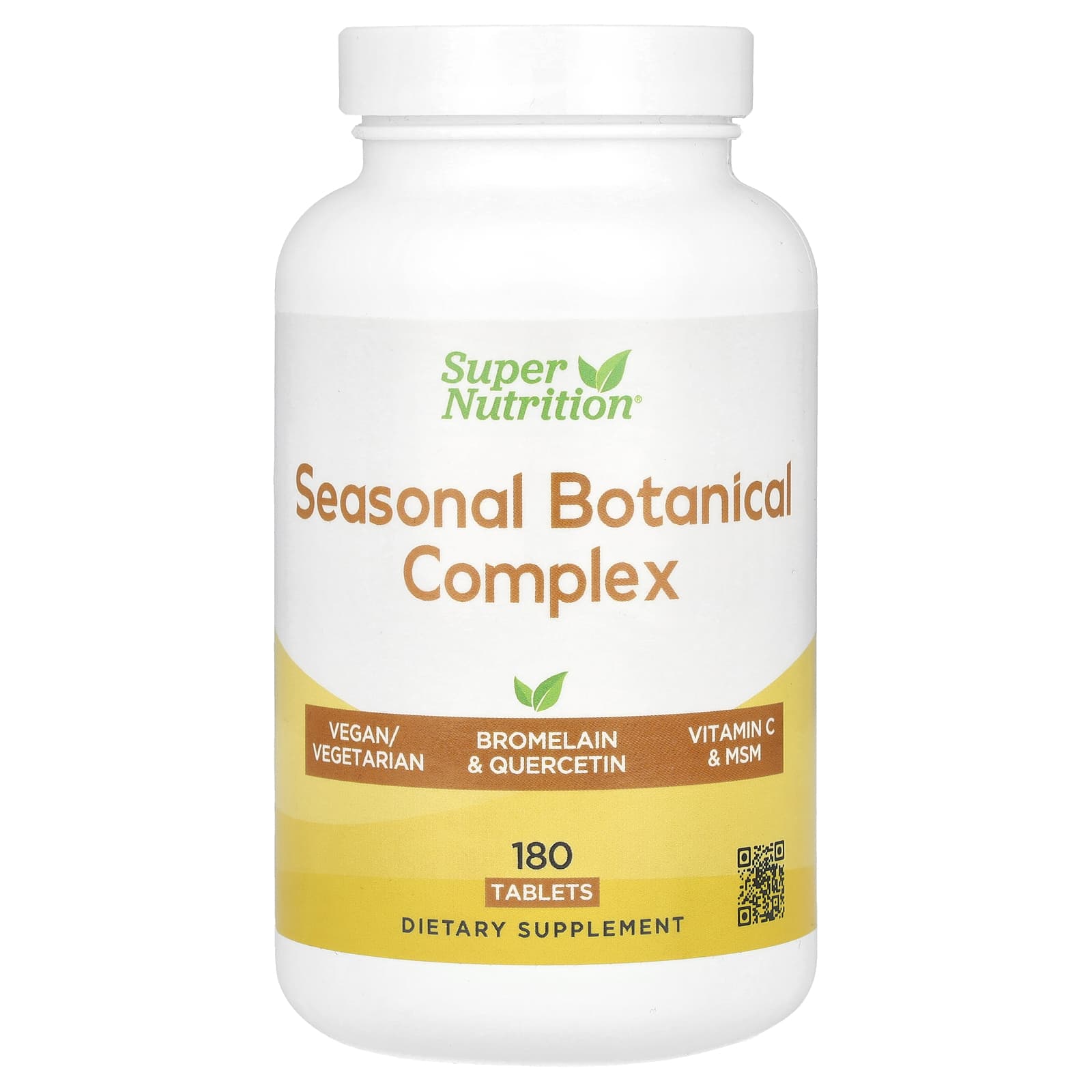 Seasonal Herbal Complex, Quercetin, Bromelain, Vitamin C, Turmeric, Ginger, 180 Tablets
Seasonal Herbal Complex, Quercetin, Bromelain, Vitamin C, Turmeric, Ginger, 180 Tablets