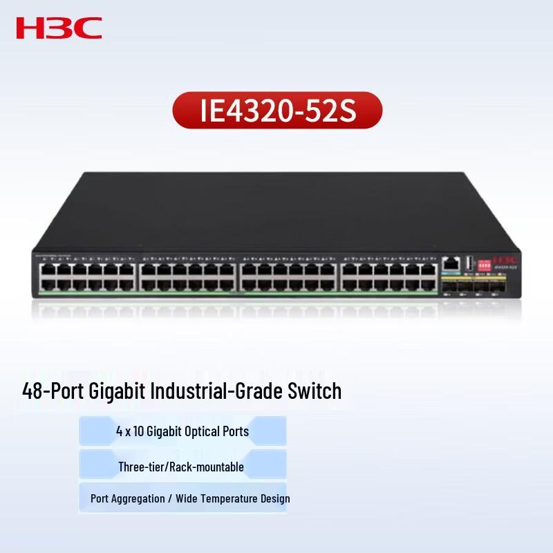 H3C IE4320-52S Rack-mount Layer 3 Industrial Ethernet Switch
H3C IE4320-52S Rack-mount Layer 3 Industrial Ethernet Switch