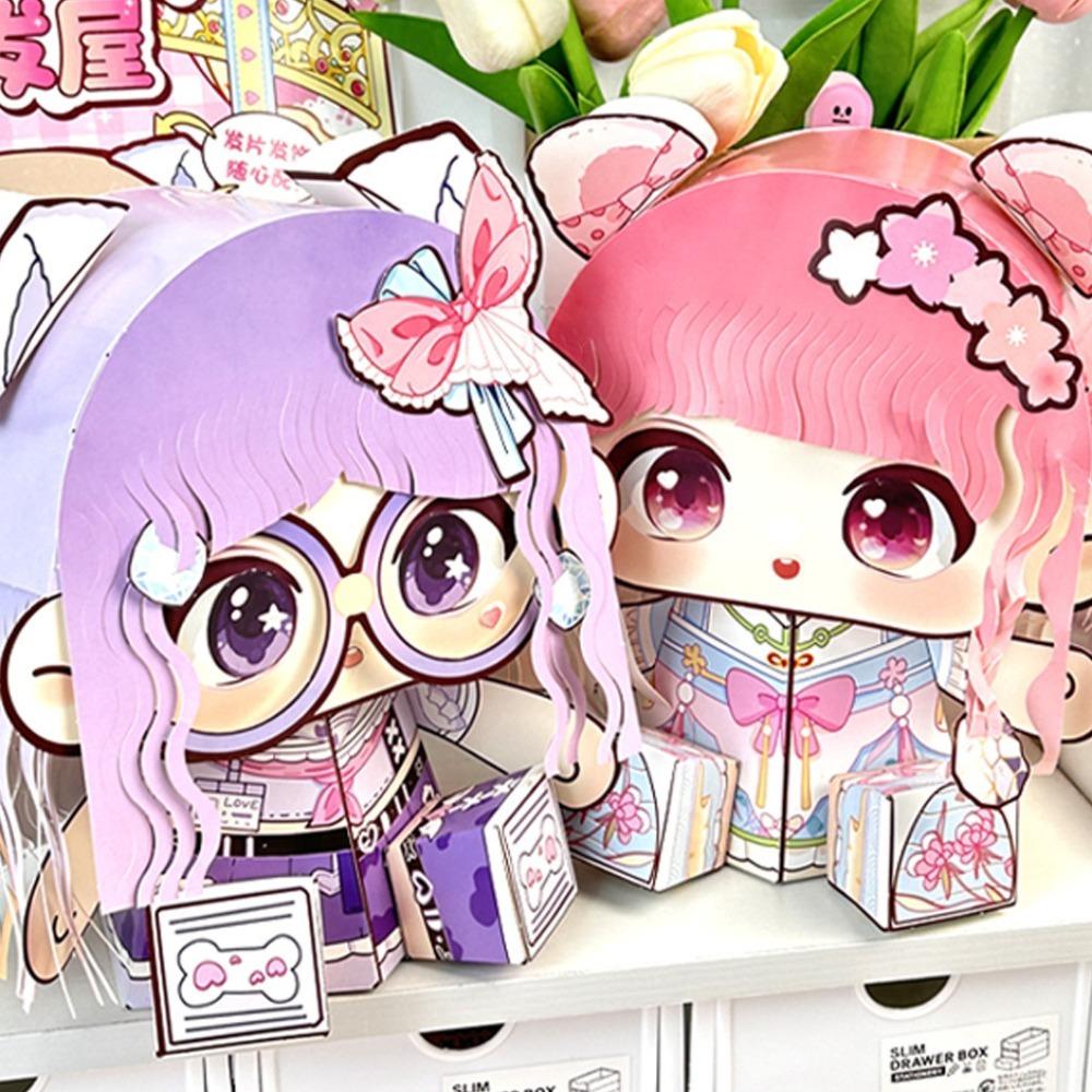 Cartoon Girls Hair Stylist Toy Handmade Idol Styling Designer Toy DIY Paper Hairstyles Toy DIY
Cartoon Girls Hair Stylist Toy Handmade Idol Styling Designer Toy DIY Paper Hairstyles Toy DIY