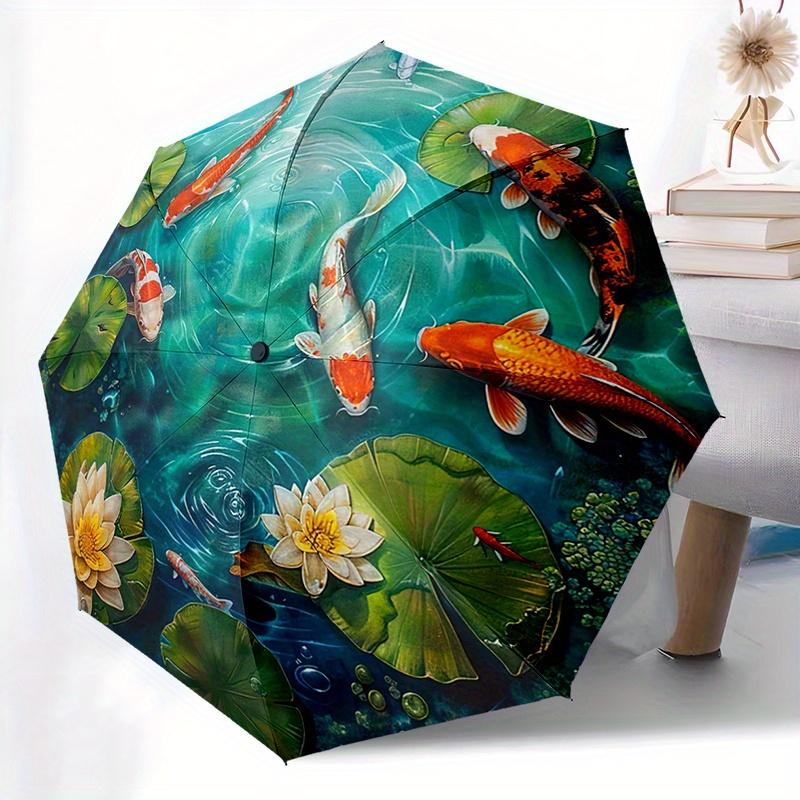 1pc Automatic Open/Close Umbrella with Folding feature - Japanese Koi Fish & for Lotus Pond Design, Teal Green/Orange/, Compac (as the picture,Iron&8K)
1pc Automatic Open/Close Umbrella with Folding feature - Japanese Koi Fish & for Lotus Pond Design, Teal Green/Orange/, Compac (as the picture,Iron&8K)