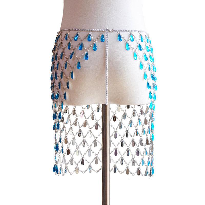 Модная юбка с кристаллами, цепочки на талии, украшения для тела
Модная юбка с кристаллами, цепочки на талии, украшения для тела